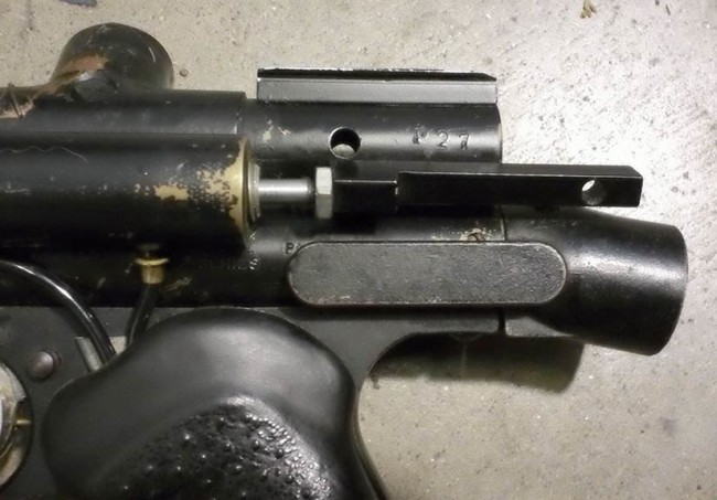 Back left serial P-27 stamp on Sirus' Stroker.