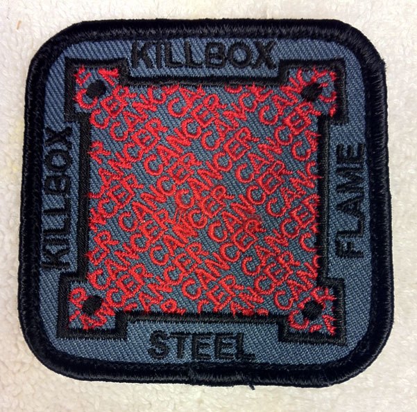 Steel Flame Cancer Kill Box Patch from Derrick Obatake