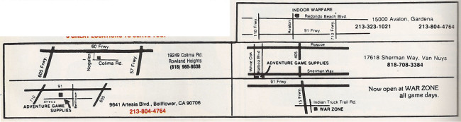 Adventure Game Supplies Location Map