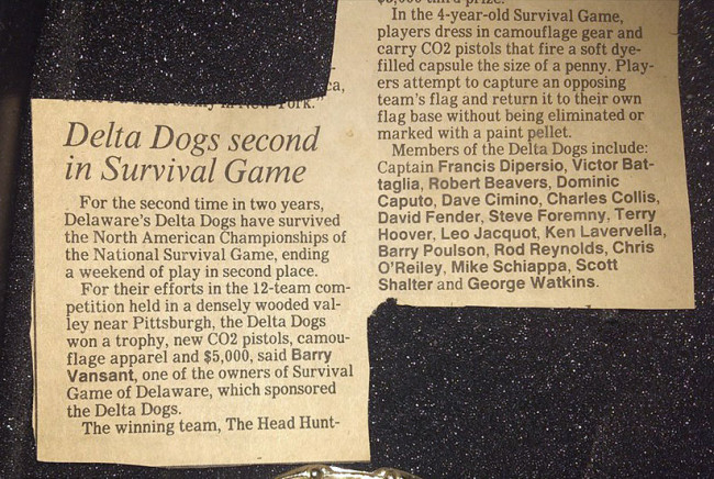 Delaware Delta Dogs newspaper clipping
