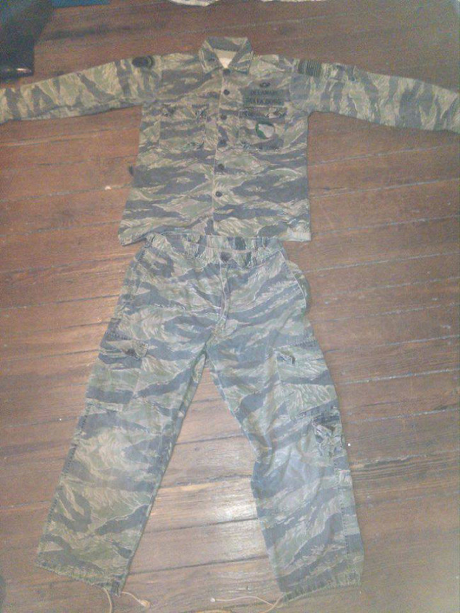 Dominic's tiger stripes