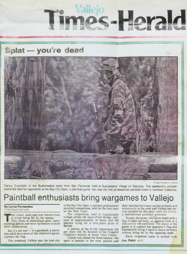 Danny in the Vallejo Times Herald.