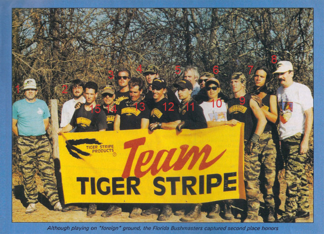 numbered photo of florida Bushmasters at the lone star open