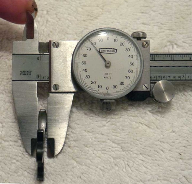 measuring the base of the trigger plate
