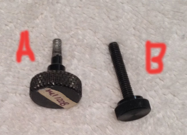 Two style of Bushmaster Thumb Screws