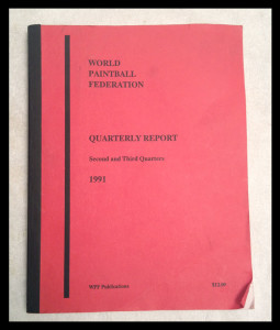 The World Paintball Federation Stat book for 2-3 quarters 1991