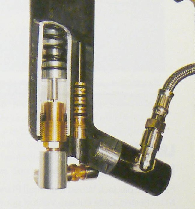 Crop of the sterling's pneumatics in the grip frame