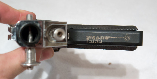 back of frame with smart parts engraving
