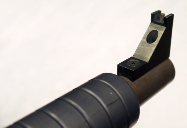 back view of front sight on kbs eliminator