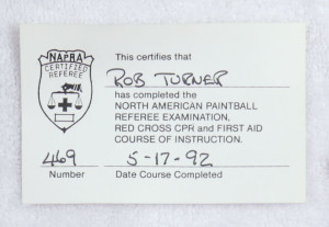 Napra Certification Card