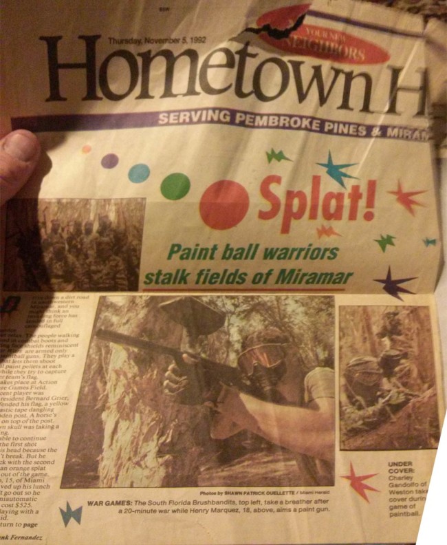 South Florida Brush Bandits on the cover of the Hometown Herald c. 1992