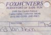 top of foxhunters receipt