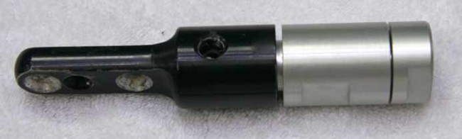 Mini expansion chamber in a Lapco bottomline adapter.