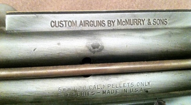 Left side of engraved sight rail