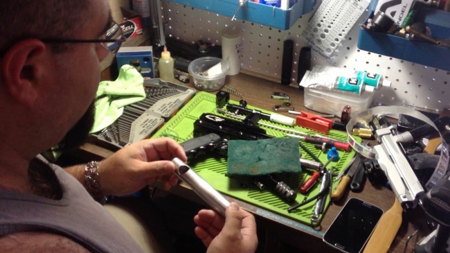 Sonic bath and Scotch brite