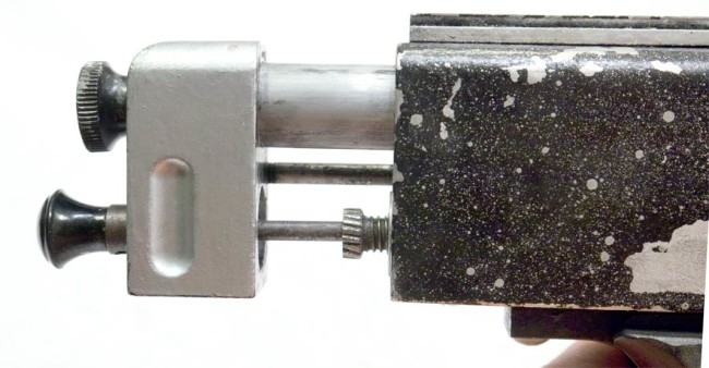 Thumb adjuster visible inside of back block.