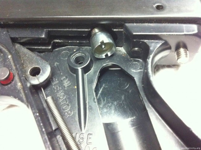 Assembled modified CCI pierce pin in Nelspot.