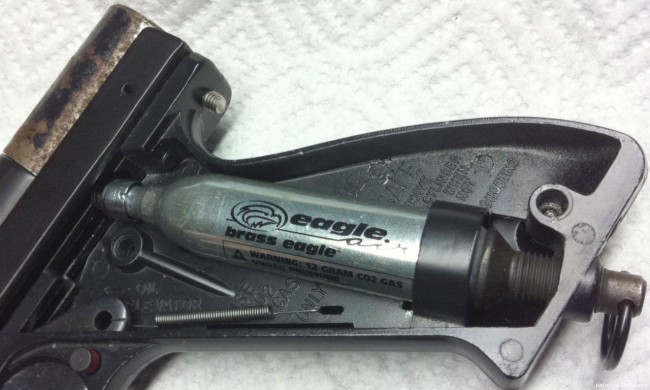 12 gram pierced inside of grip frame