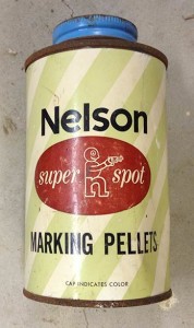 Front side of blue nelson super spot paint