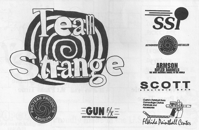 Team Strange logo from the Splat 1 Indoor Brochure.