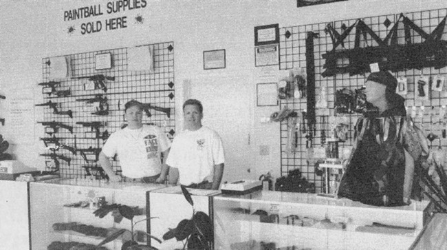 Photo of Chris Haggin and Richard Mansfield from January 1993 APG scan