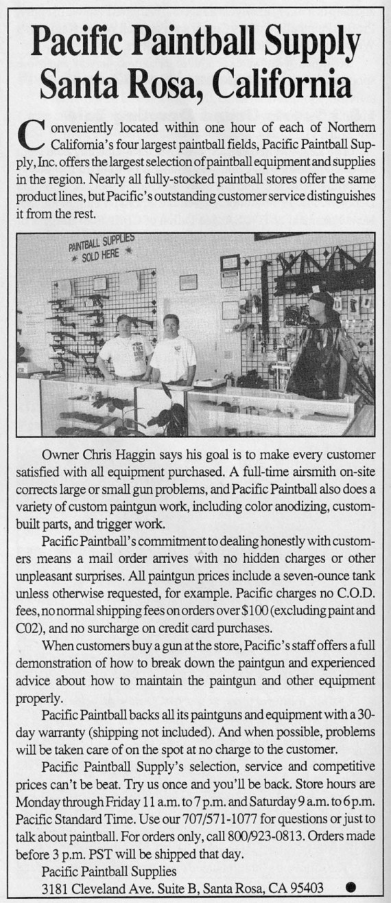 January 1993 APG article on Pacific Paintball