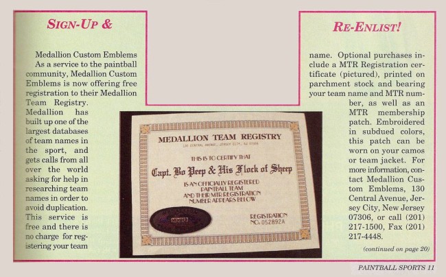 Medallion certificate for Jim anderson