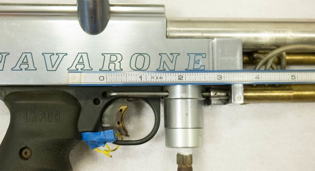 The 3 way actuating arm length.