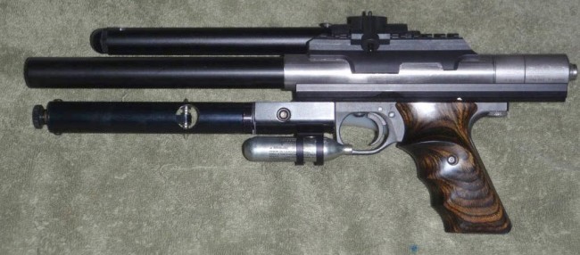 Left side view of Ben's Automag pistol.