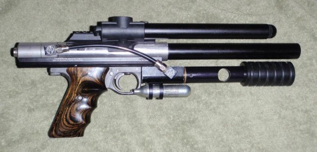 WGP pump 12 gram changer on bens automag pistol