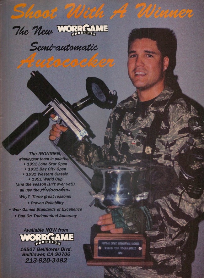 Darryl Trent in February 1992 Paintball Sport International