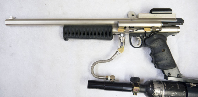 Annihilator Stoker with the stock mounted tank and stabilizer.