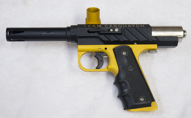 Left side zoomed out photo of Sasquatch micromag