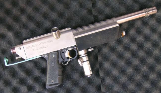 Right side of Rick Cendejas' Nickel Plated Autococker.