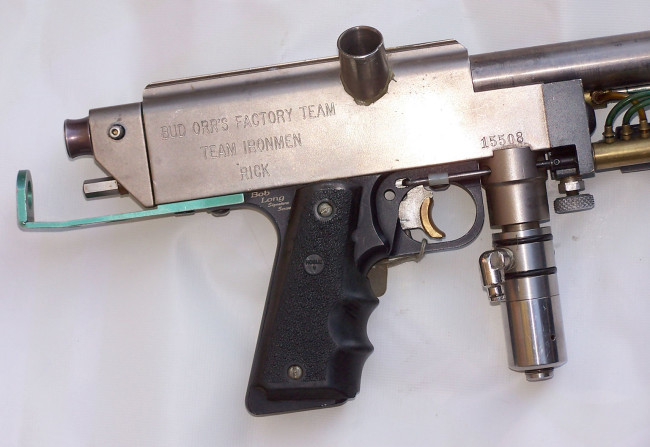 Right side of Cendejas' autococker with serial.