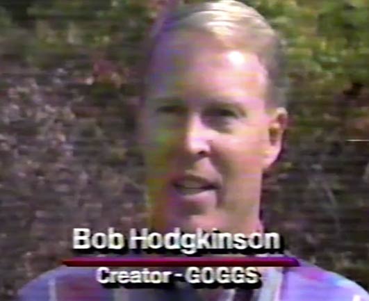 Bob Hodgkinson on the Goggs mask.