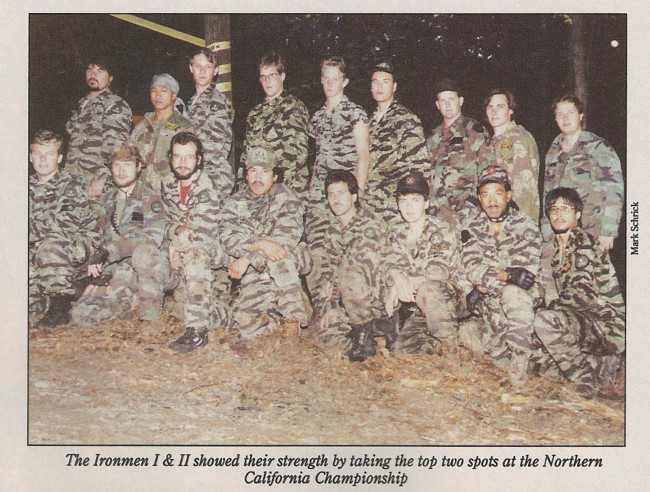 crop of Ironmen team photo scanned from January 1991 issue of Paintcheck magazine.