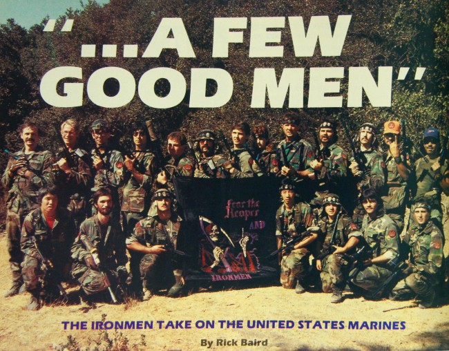 Rick Baird's Ironmen pictured in Paintball Sports Magazine August 1989.