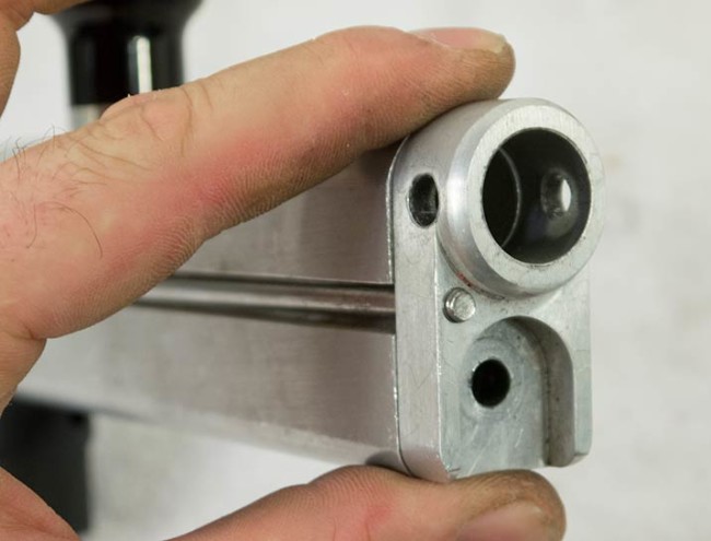 Back left edge of round top raw CCM body.