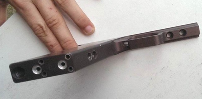 Bottom view of the 45 Elite frame for a VM68.