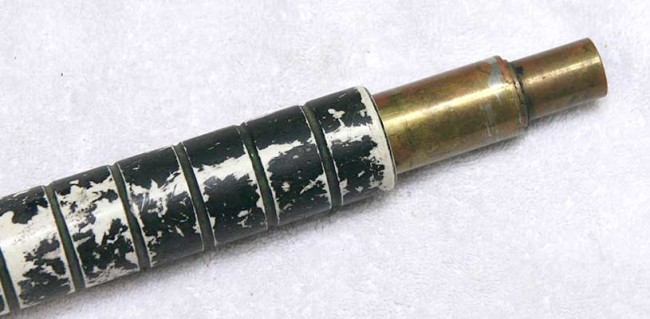 Pump handle and Stepped barrel on bore drop Brass Nelson.