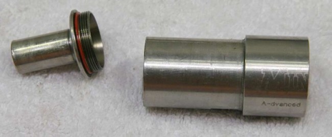 Minimag valve with screw in powertube removed.