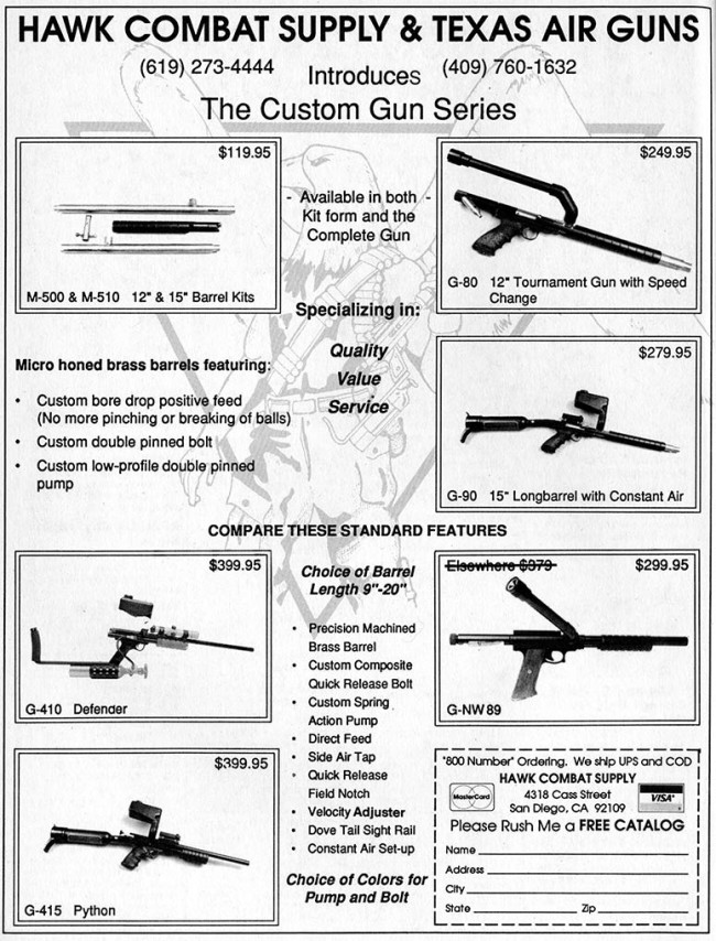 Hawk ad clearly labels Bore Drop Nelson body kits as Tag Kits.