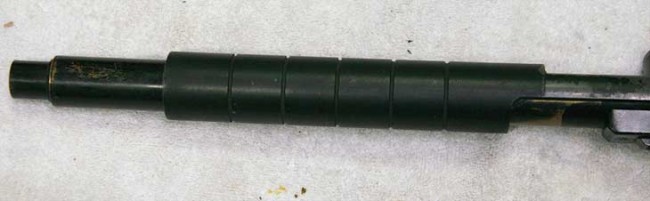 Side view of the PVC pump handle on the Tag Breech drop nelson.
