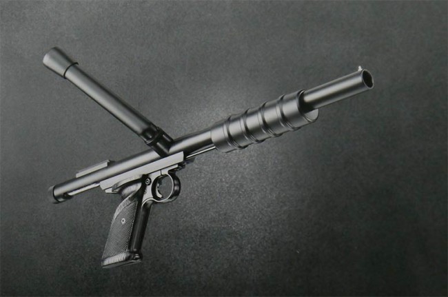 An early Crosman framed phantom ad.