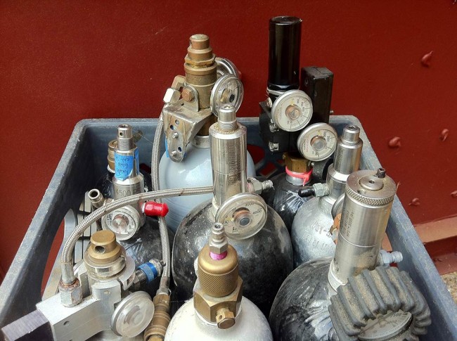 Old decommissioned HPA tanks. 