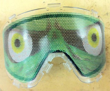 Goggle screen cover as shown on a Spectra lens.