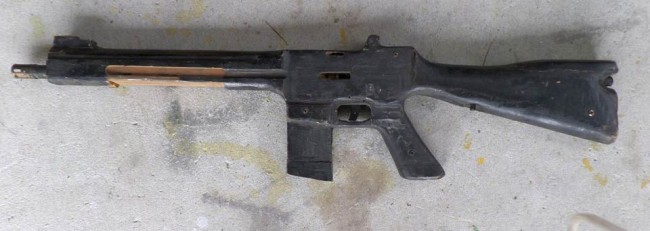 The PSI M-16 rifle right side shot.