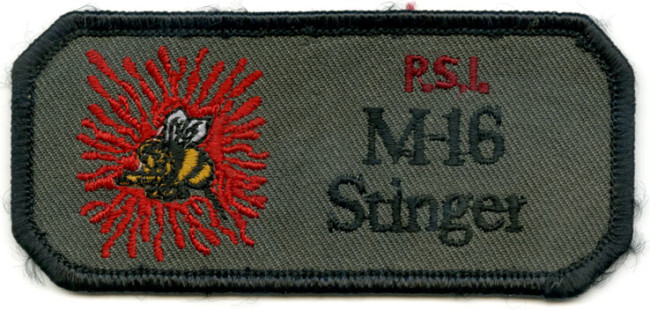 PSI M-16 Stinger Patch.
