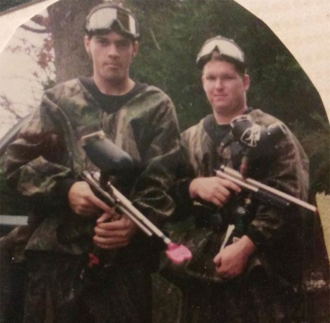 Paolo Balzano and Todd Adamson of the Annihilators with their Typhoons.
